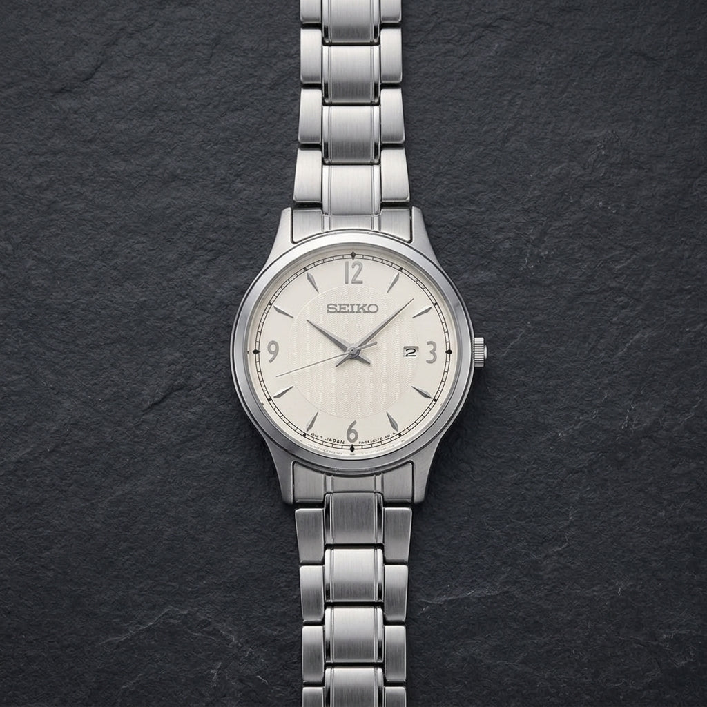 Seiko Essential Silver Guilloché