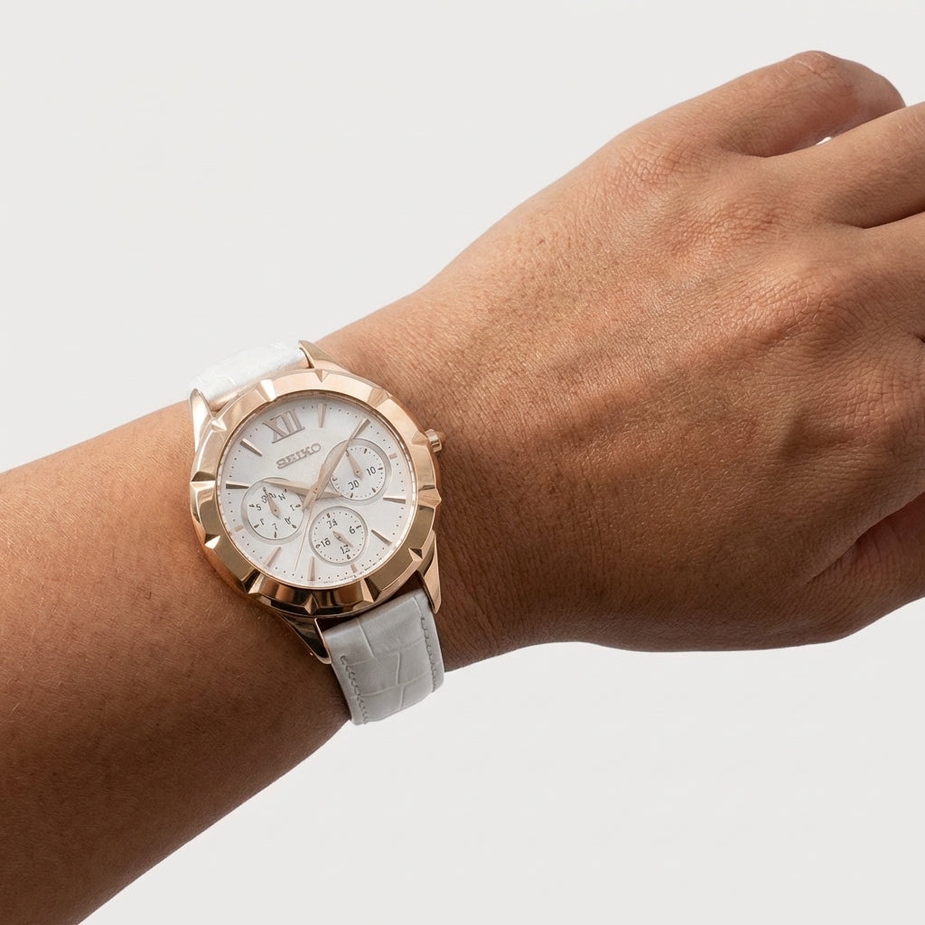 Seiko Dama Cuero Roma