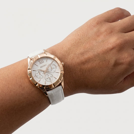 Seiko Dama Cuero Roma
