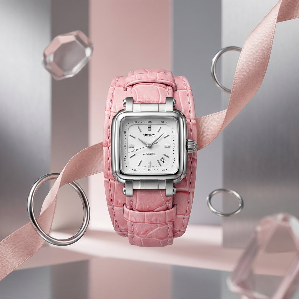 Seiko Automático Square Pink