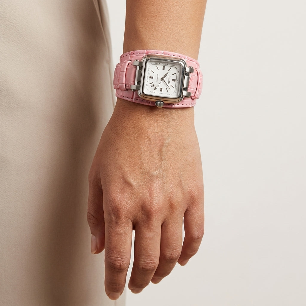 Seiko Automático Square Pink
