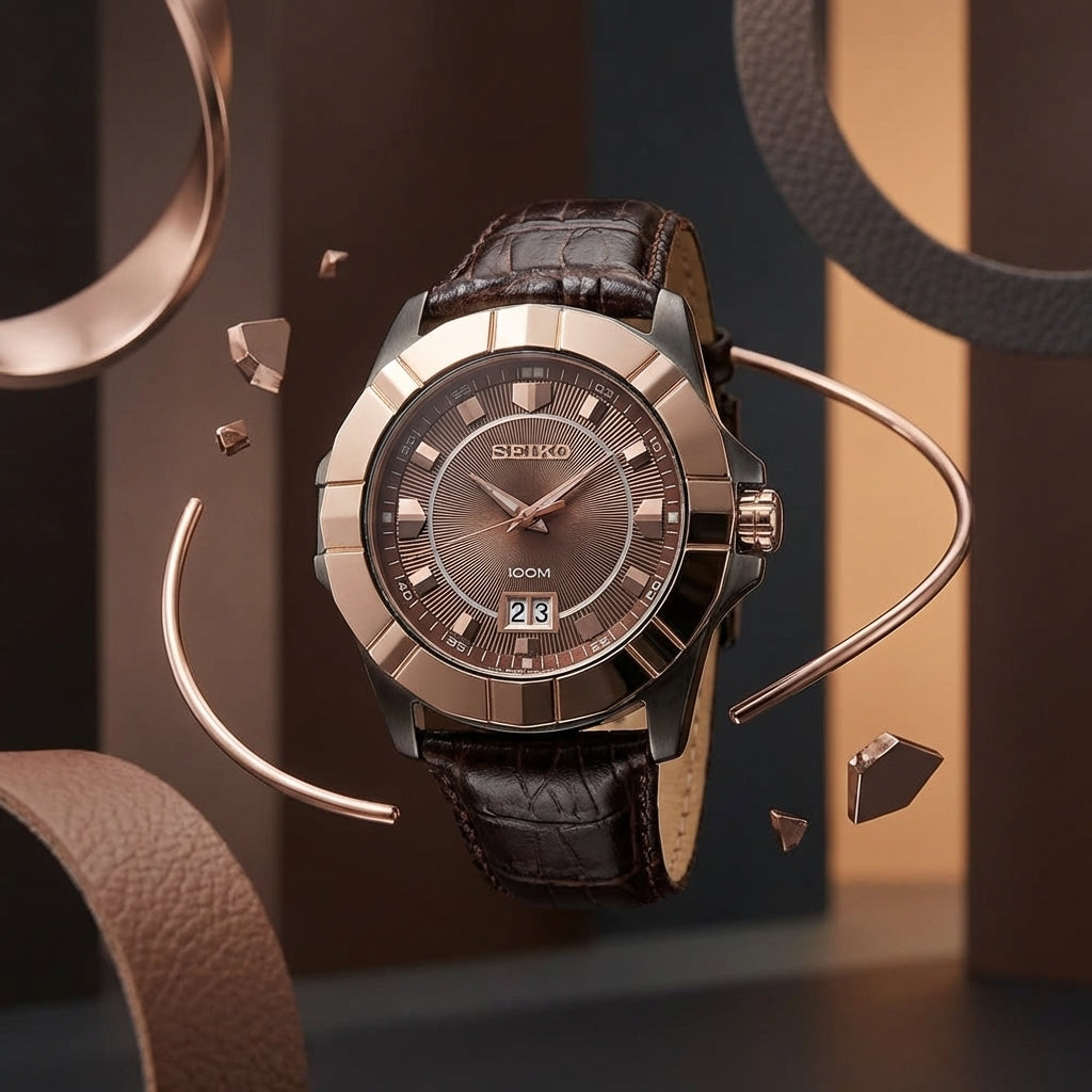 Seiko Rose Gold Big Date