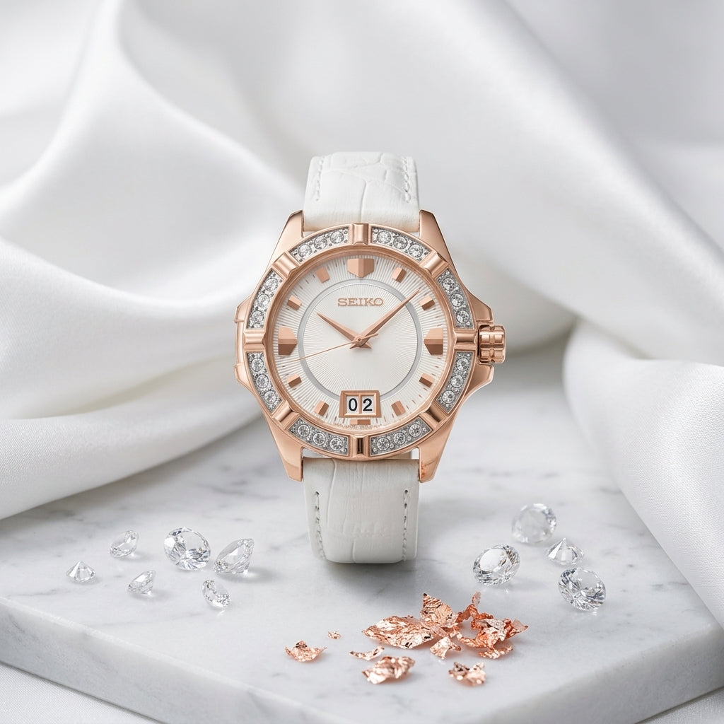 Seiko Swarovski White Luxury