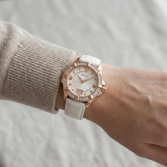 Seiko Swarovski White Luxury