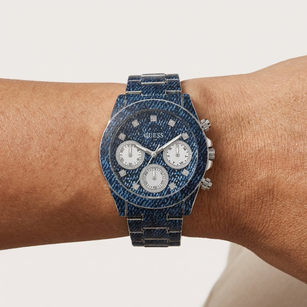 Guess Indigo Denim Multifunction