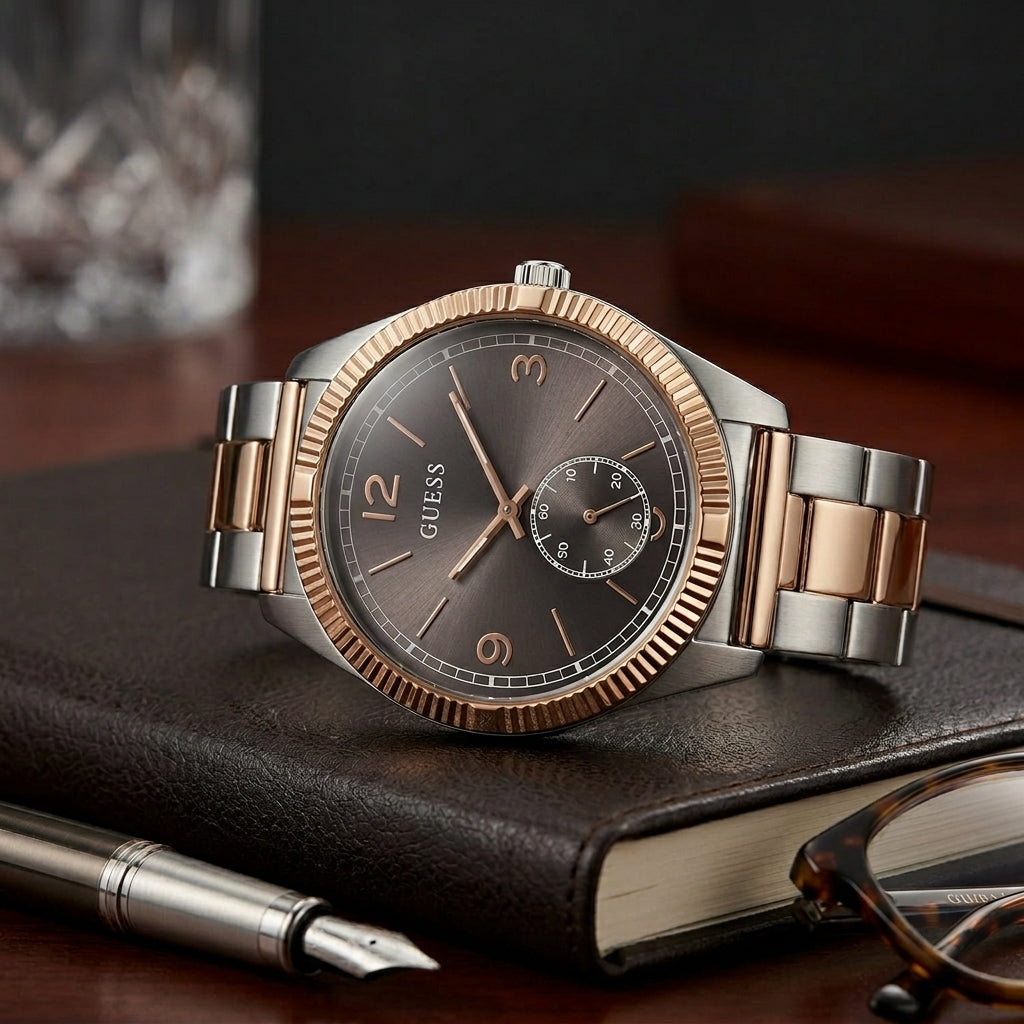 GUESS Connoisseur Two-Tone Fluted