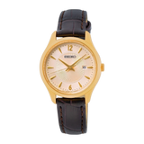 Seiko Essentials Rose Gold & Leather